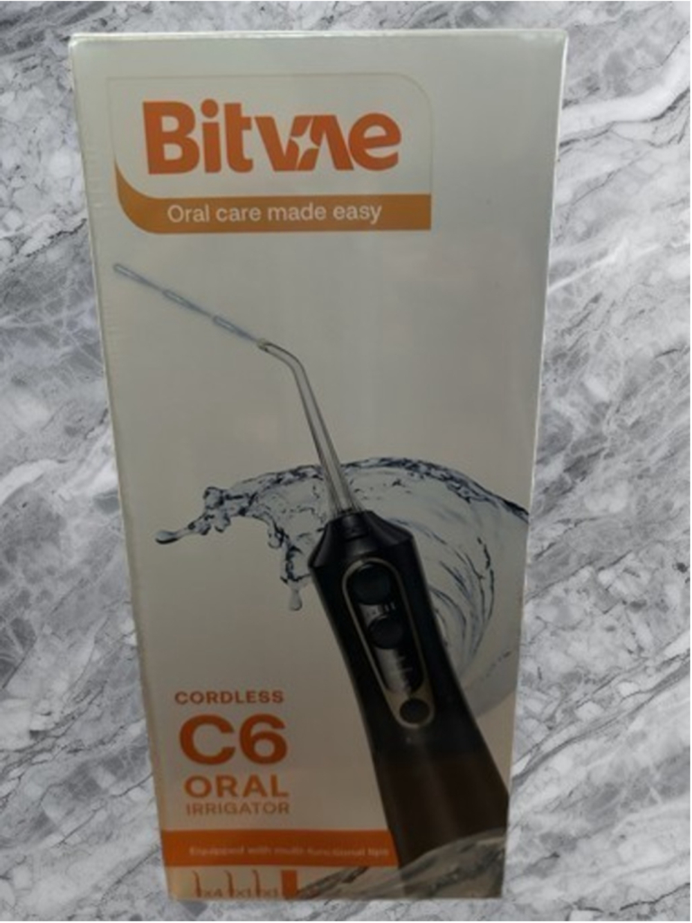 Bitvae Cordless C6 Oral Irrigator 3 Modes & 5 Intensities Black Gold
